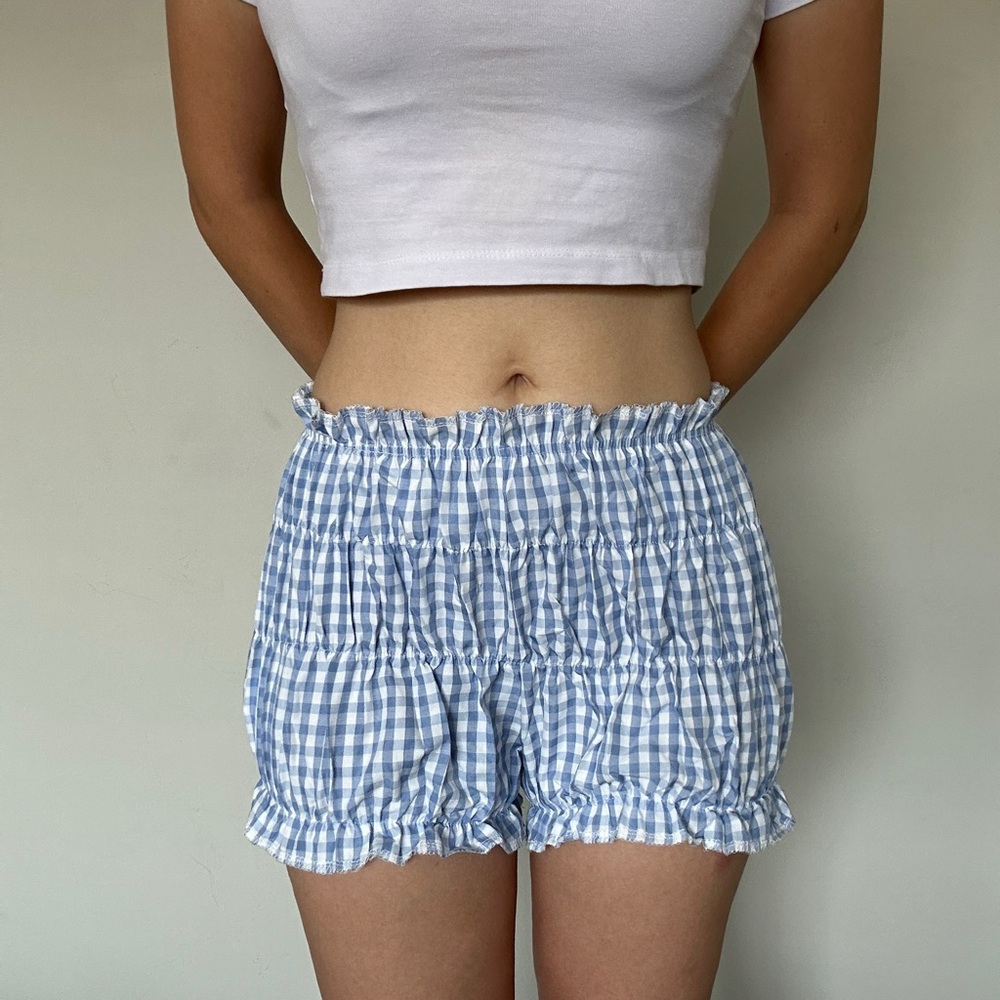 Blue Gingham Women's Shorts